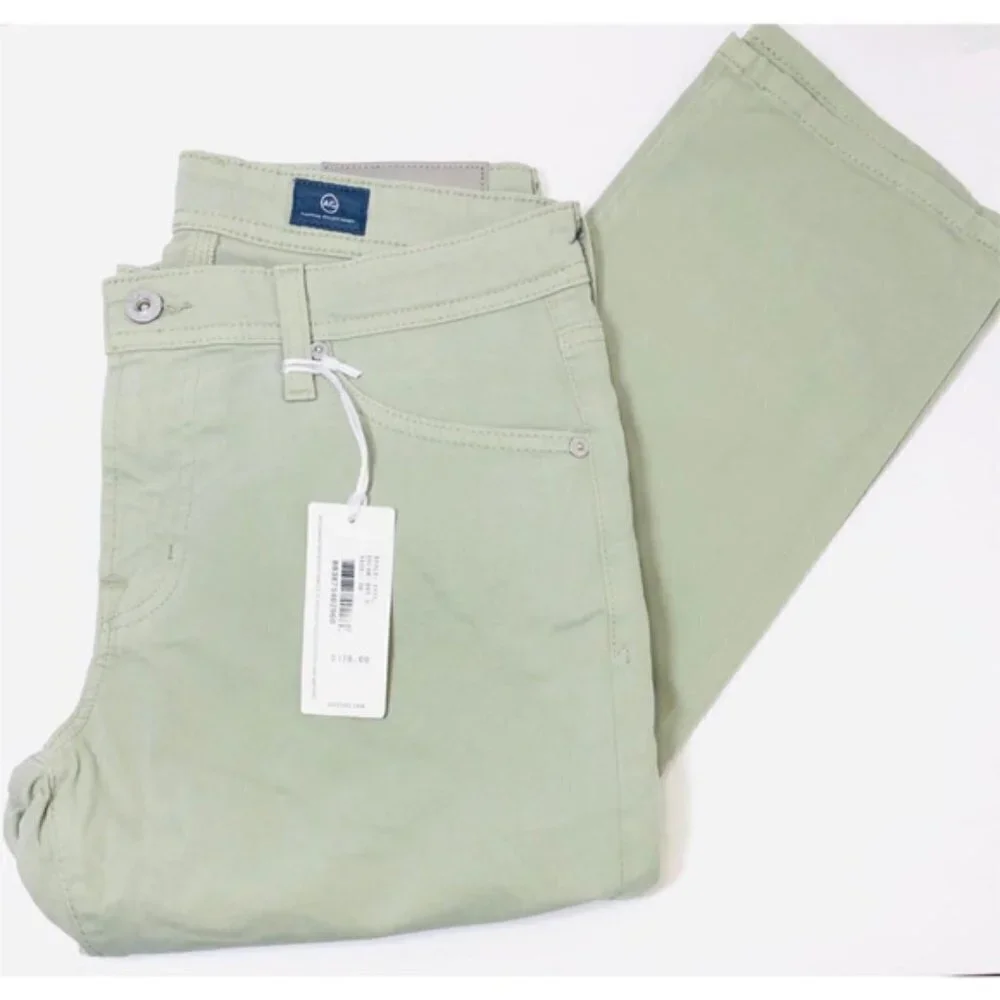 AG Adriano Goldschmied Mens Green SUD Slim Straight Leg Pants Sz 30 x 34 New